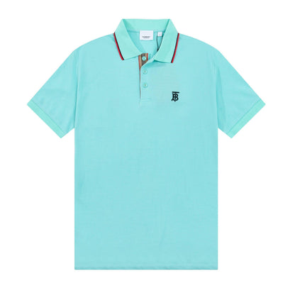 Burberry Light Blue T-Shirt With Collar