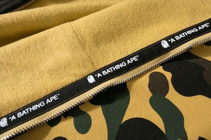BAPE 1st Camo Shark Full Zip Hoodie (FW21) Yellow