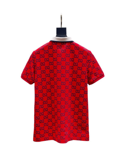Gucci Red T-shirt with a collar