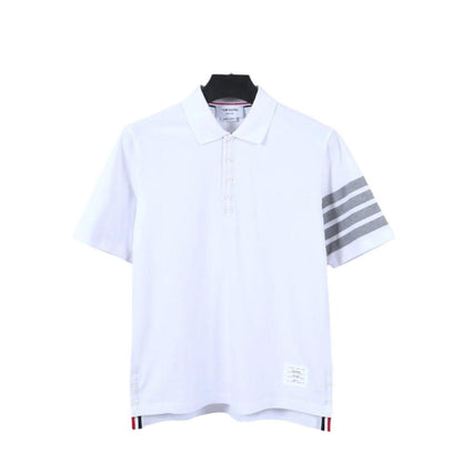 Thom Browne White T-Shirt with Collar