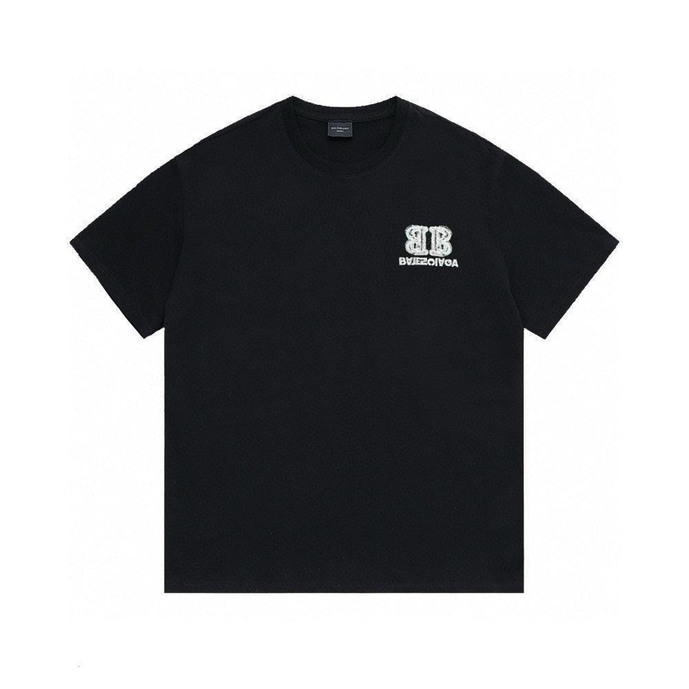 Balenciaga Black T-Shirt Without Collar