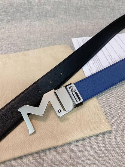 Montblanc M Buckle Reversible Leather Belt &