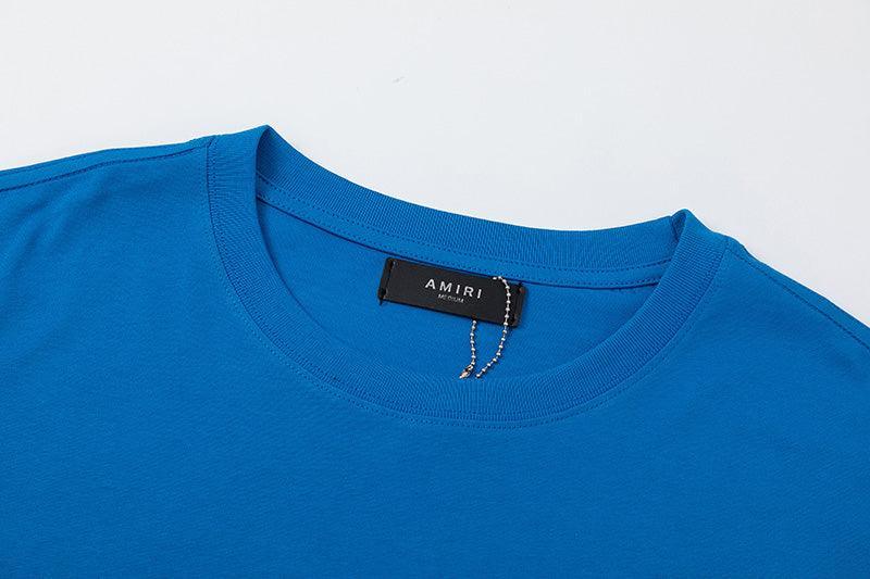 Amiri Blue T-Shirt Without Collar