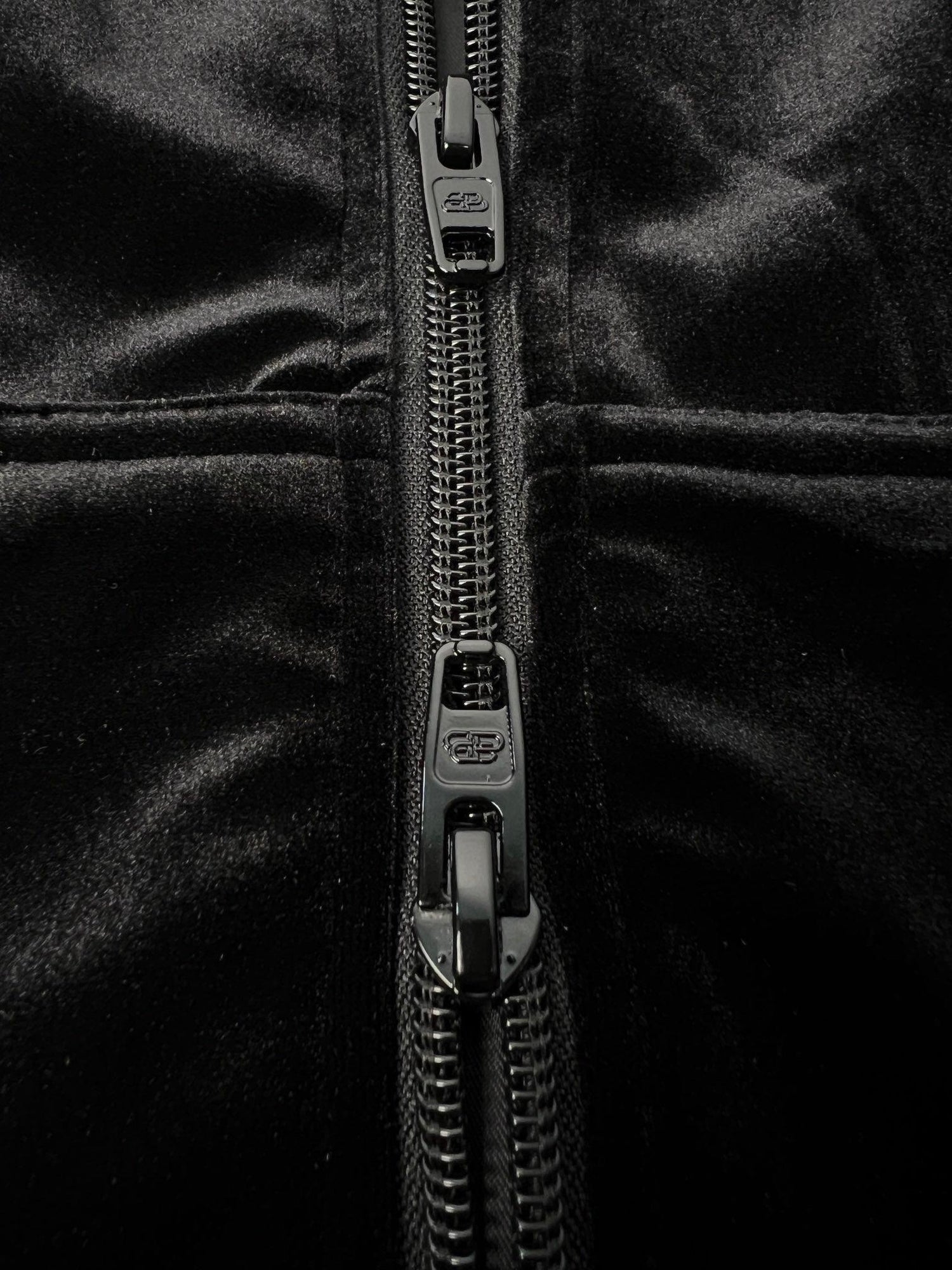 Balenciaga rhinestone-logo zipped hoodie