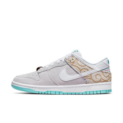 Nike Dunk Low SE Barber Shop Grey Sneakers - Unique Style