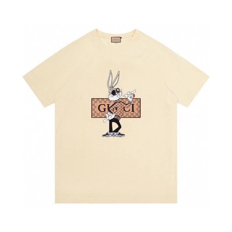 Gucci Collarless T-Shirt - Beige Premium Cotton Crewneck