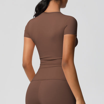 Sanded Tight-Fit Short Sleeve T-Shirt