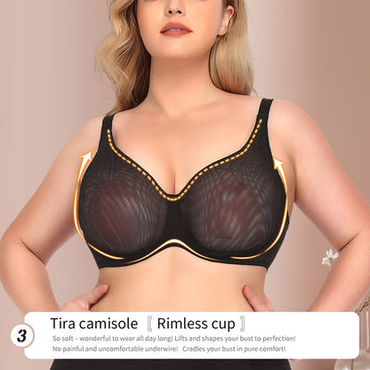 Sexy ultra-thin see-through bra plus size underwear
