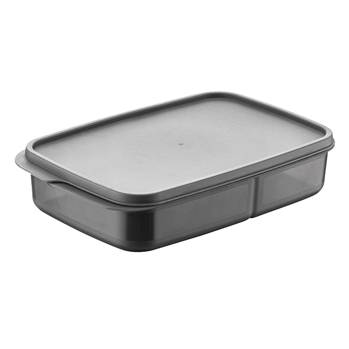 Bee Home Large Rectangular Storage Container with Compartments - 1.1L, Dishwasher Safe, Polypropylene Kitchen Organizer
