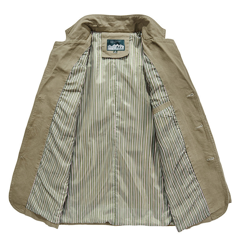 Mens Casual Cotton Suit