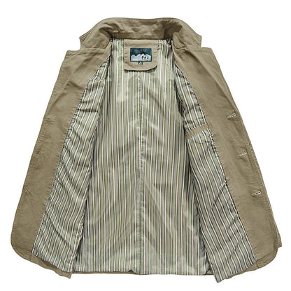 Mens Casual Cotton Suit