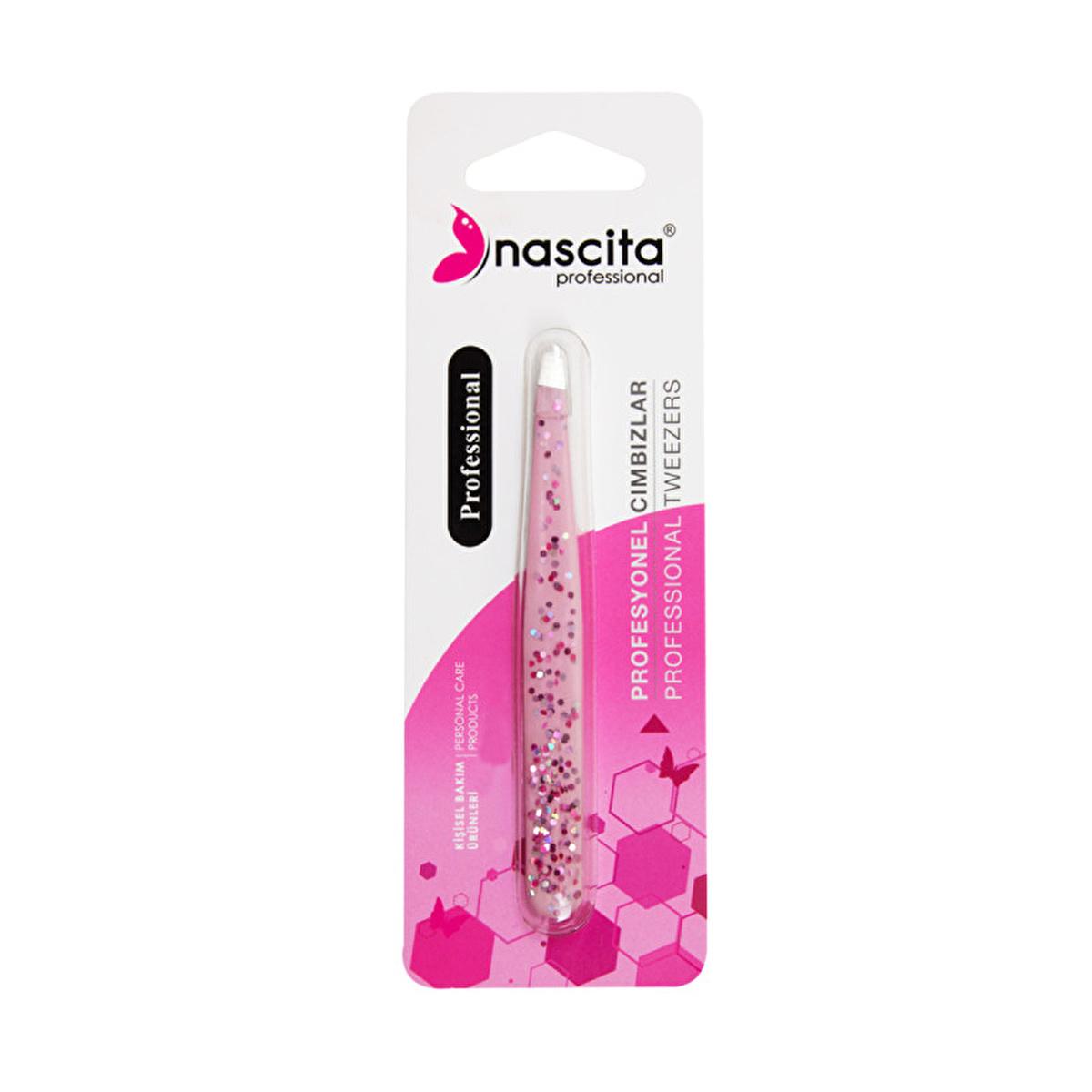 Nascita Precision Eyebrow Tweezers - Slant Tip Angled Tweezers for Perfect Hair Removal &amp; Shaping