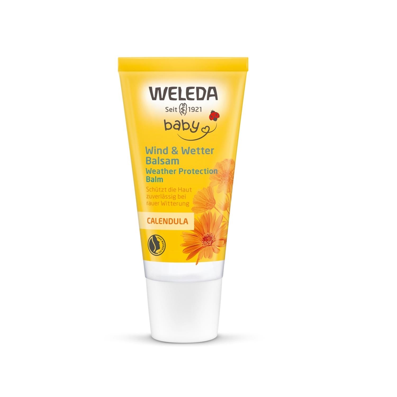 Weleda Baby Wind&amp;Wetter Balsam Calendula Protective Face Cream for Newborns &amp; Infants - Natural, Gentle &amp; Soothing Skincare
