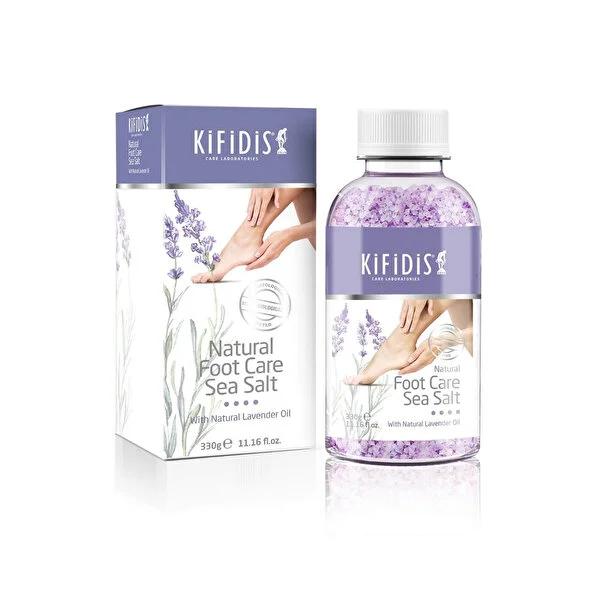 Kifidis Lavender &amp; Menthol Foot Soak - Relaxing Foot Bath Salts, Exfoliating Scrub, Revitalizes &amp; Softens Feet - 330g