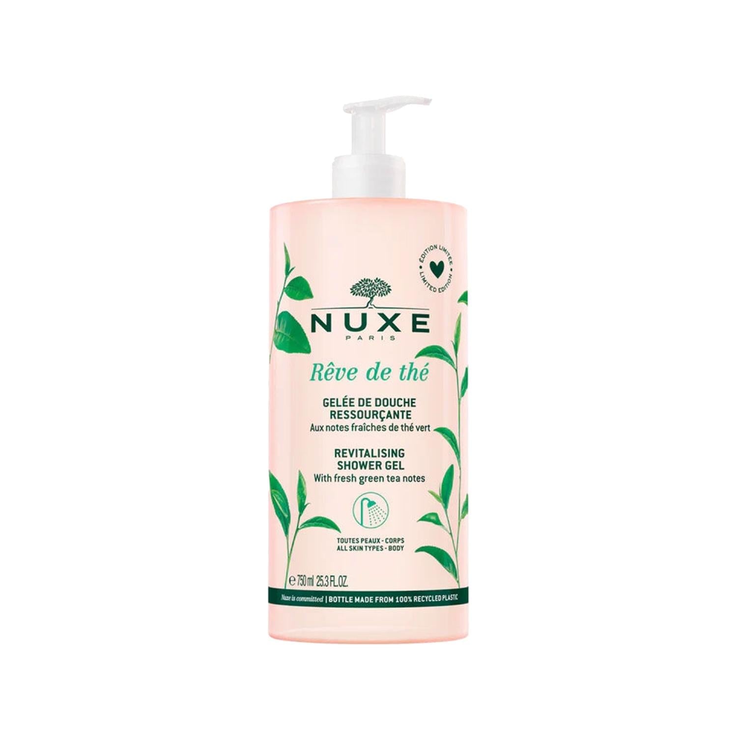 Nuxe Reve de The Revitalising Shower Gel 750ml - Luxurious &amp; Revitalizing Cleansing for Refreshing Skin