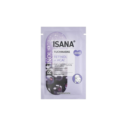 Isana Retinol &amp; Acai Sheet Mask for Smooth Skin 1 Sheet