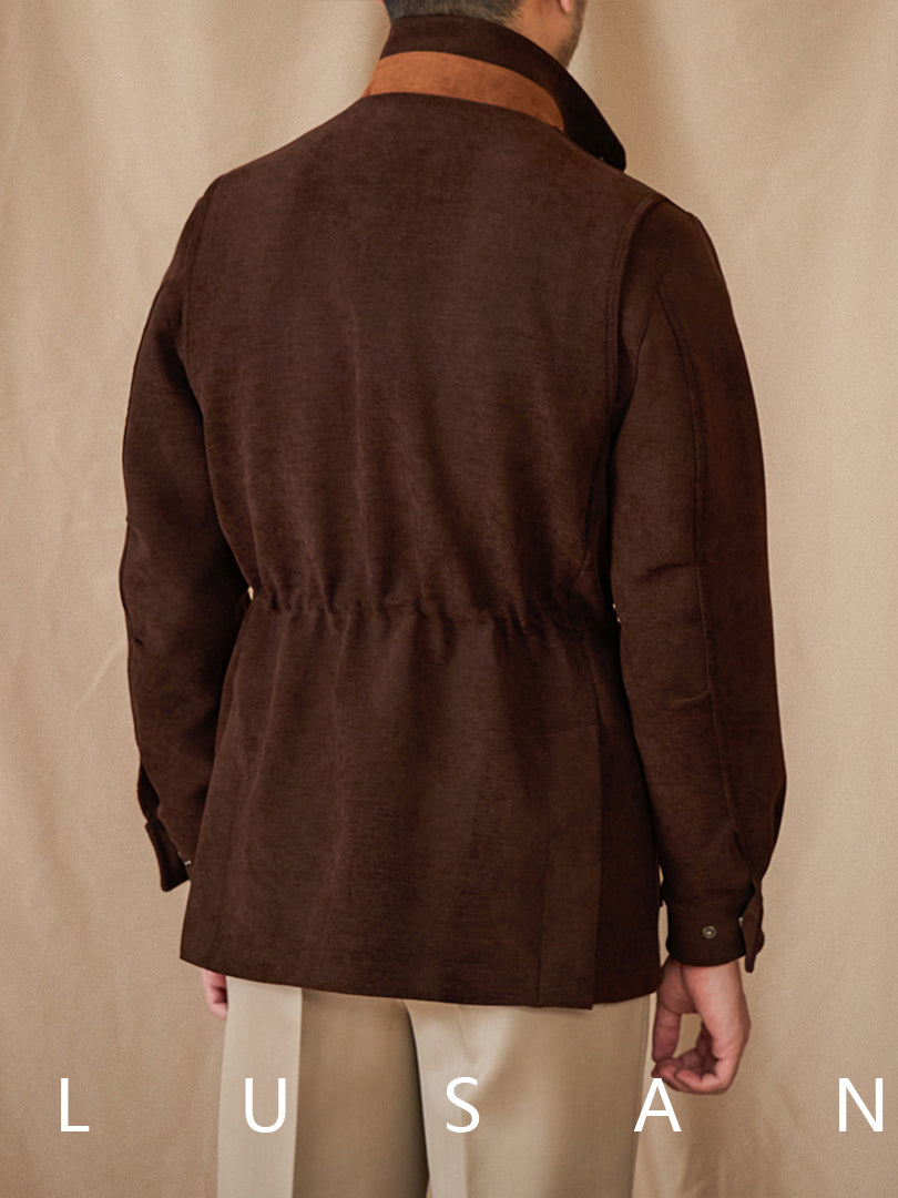 Mens Stand Collar Winter Jacket