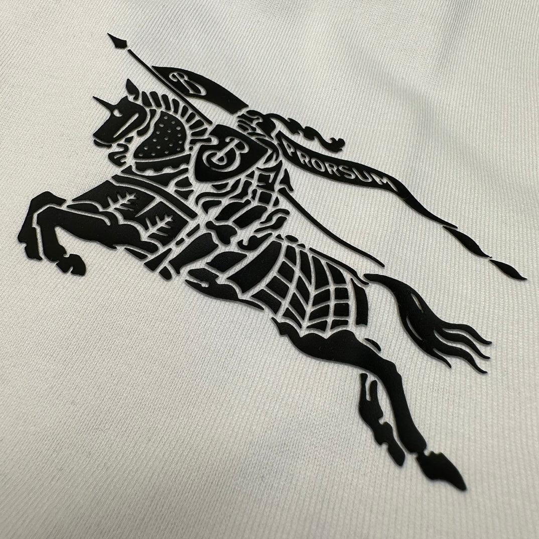 Burberry White T-Shirt Without Collar