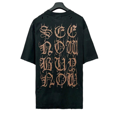 Balenciaga Faded Black T-Shirt Without Collar