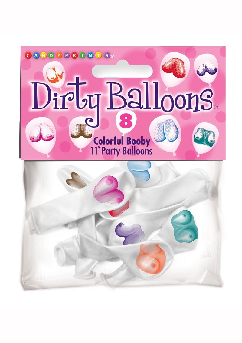 Dirty Balloons Mini Booby Party Balloons 8 Per Pack
