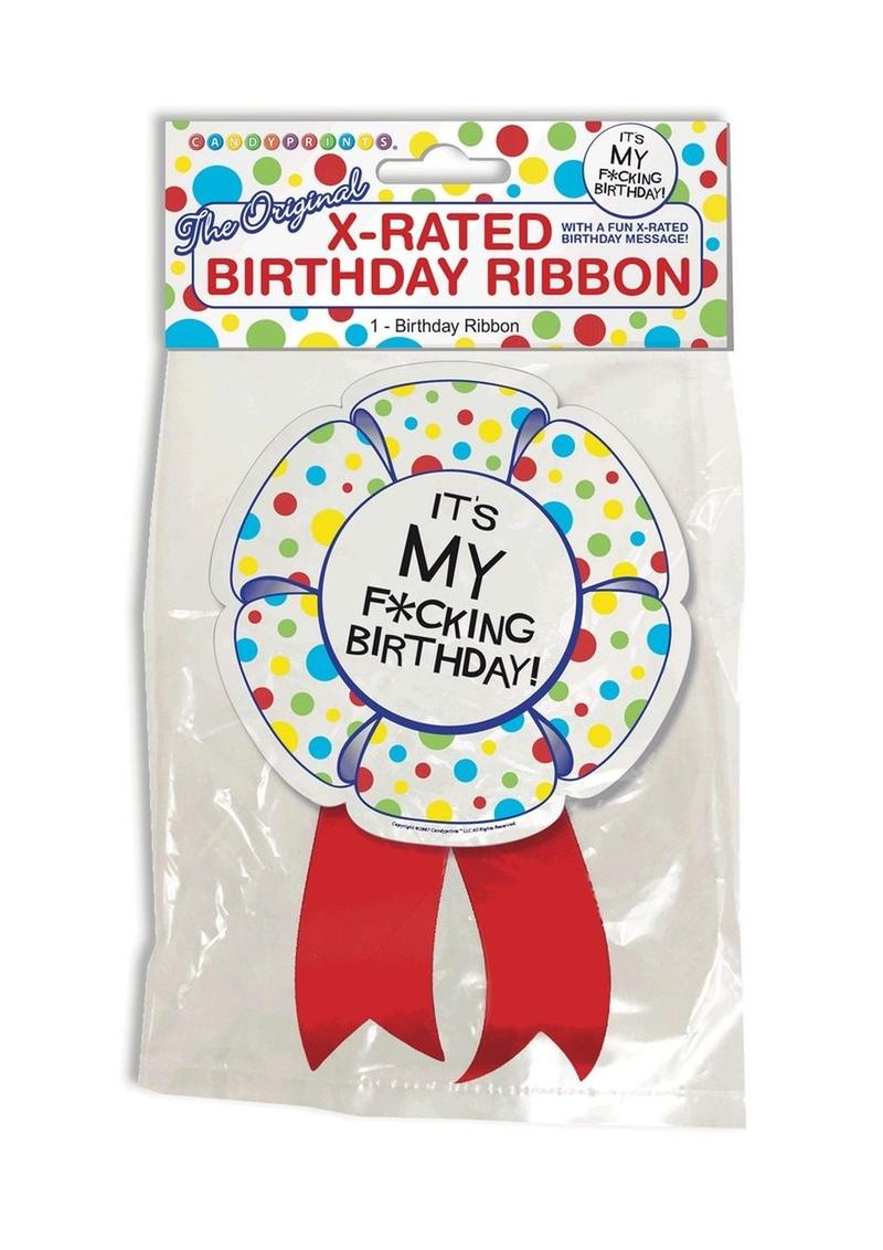 X-Rated Birthday Ribbon Medallion Fun And Cheeky Birthday Ribbon