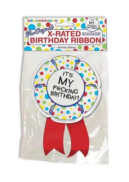X-Rated Birthday Ribbon Medallion Fun And Cheeky Birthday Ribbon