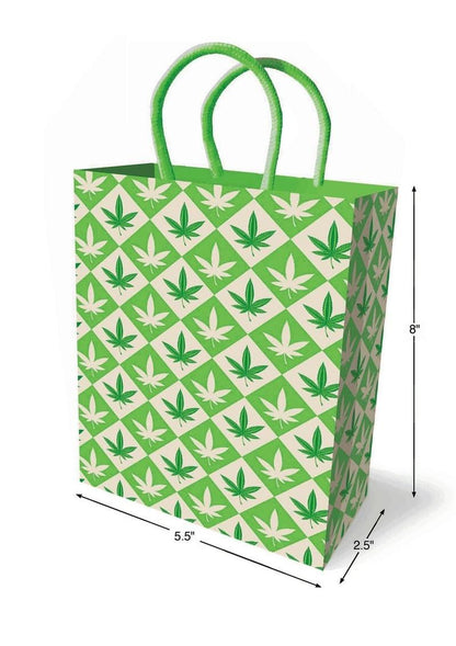 Cannabis Diamonds Gift Bag Green Leaf Design