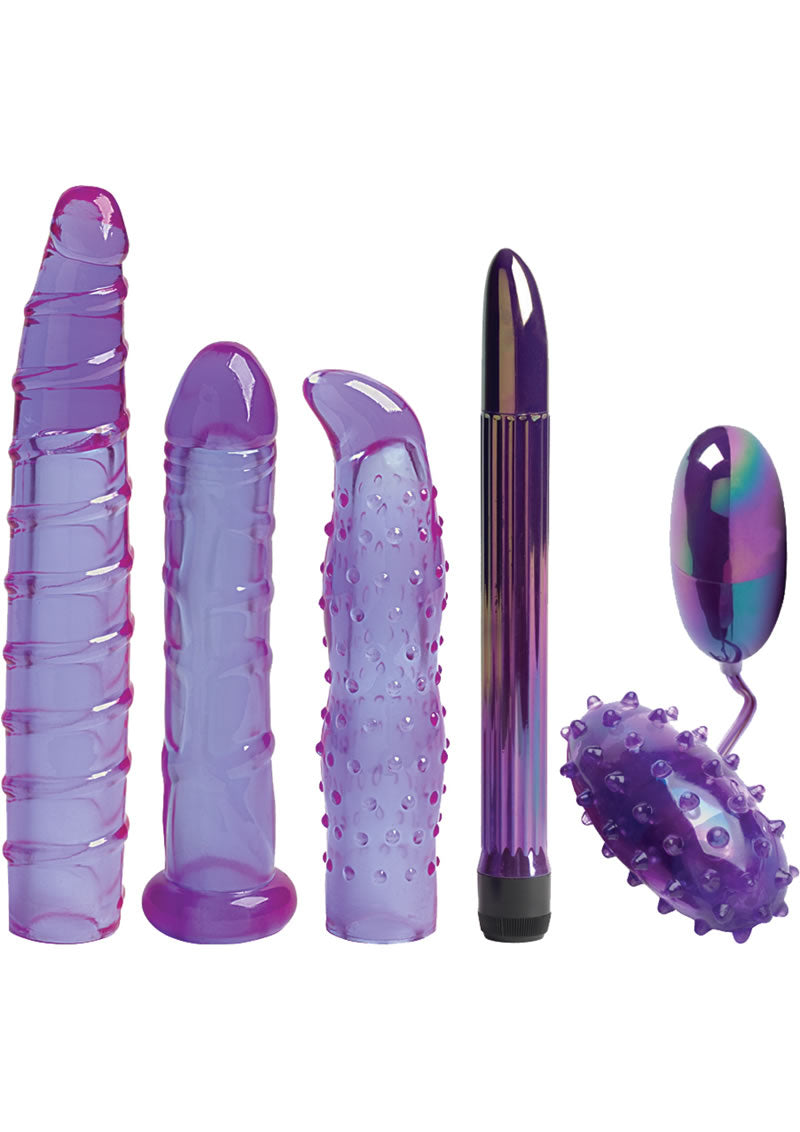 Purple Carnal Set With Silicone Vibrating  Sleeve