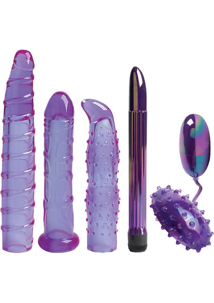 Purple Carnal Set With Silicone Vibrating  Sleeve