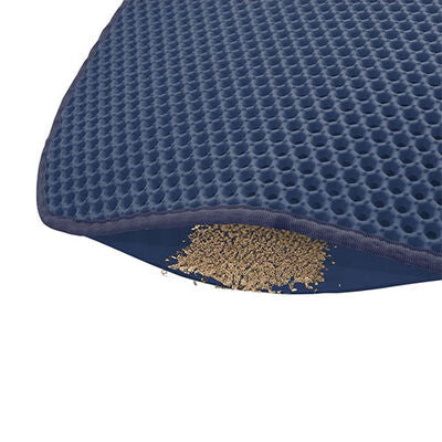 Cattie Functional Litter Trapping Cat Mat Navy Blue 50 x 75 cm