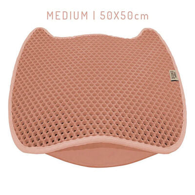 Cattie Pink Dual-Layer Litter Trapping Mat 50 x 50 cm