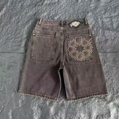 Casual Long Pants Plum Blossom Embroidery