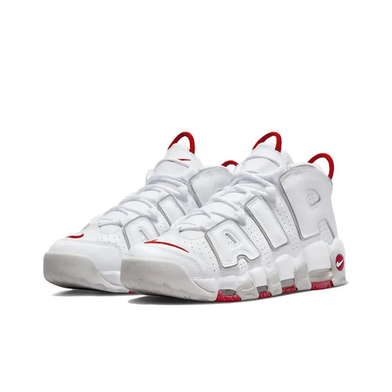 Nike Air More Uptempo 96 White Grey Fog University Red