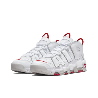 Nike Air More Uptempo 96 White Grey Fog University Red