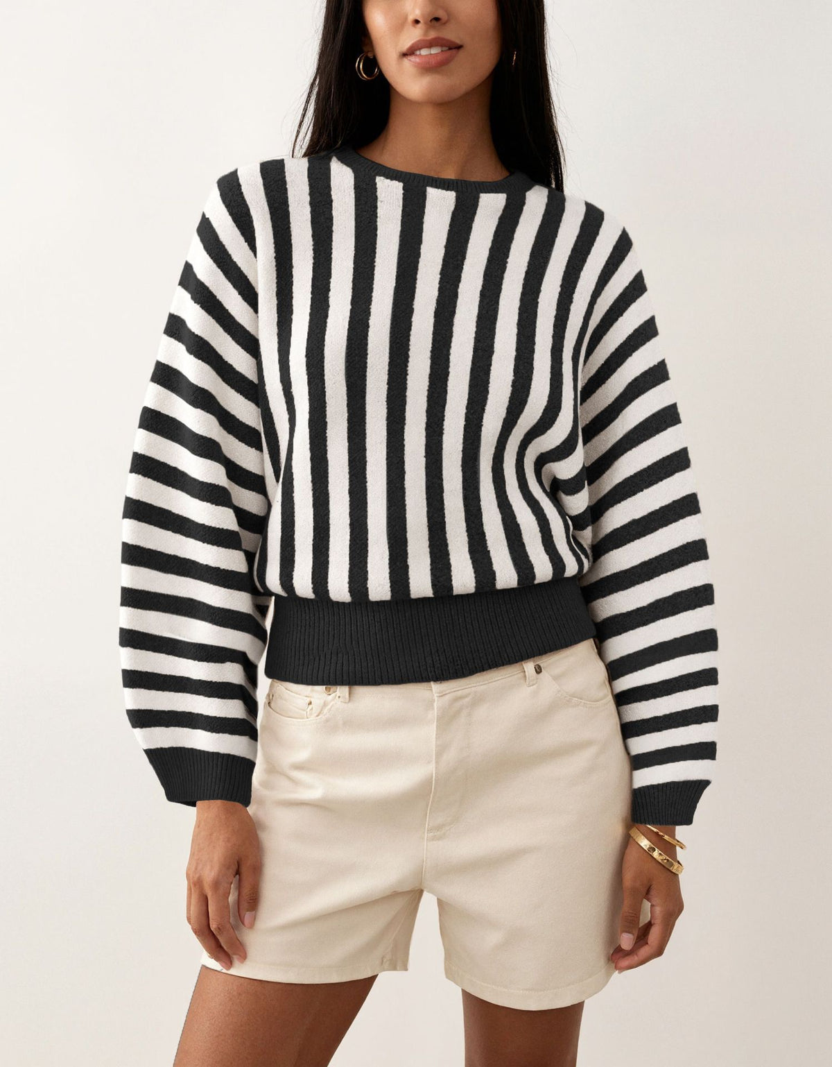 Striped Knitted Pullover Sweater