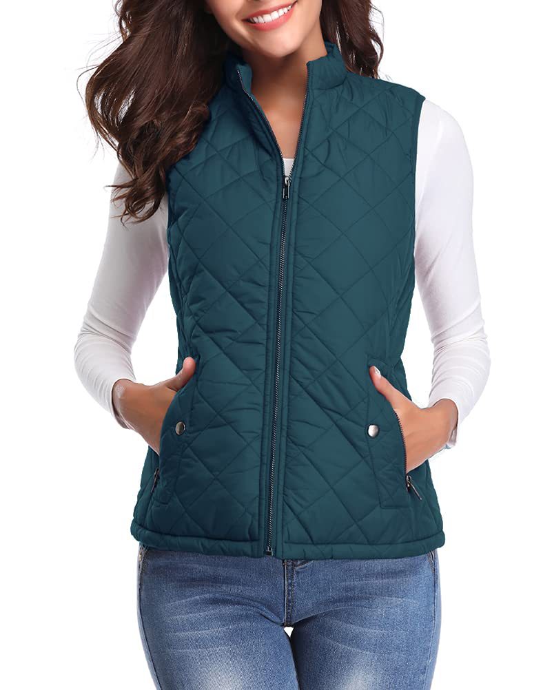 Quilted Stand Collar Cotton Vest