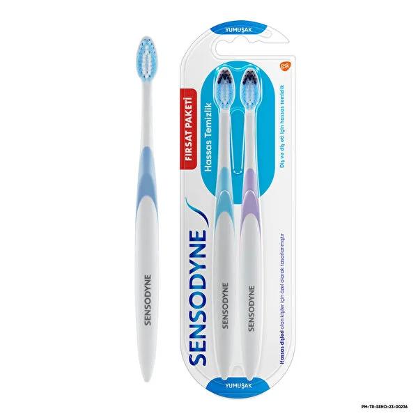 Sensodyne Sensitive Toothbrush - Gentle Oral Care for Sensitive Teeth &amp; Gums, Soft Bristle, 2-Pack