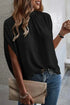 Tie Back Slit Half Sleeve Blouse by Trendsi