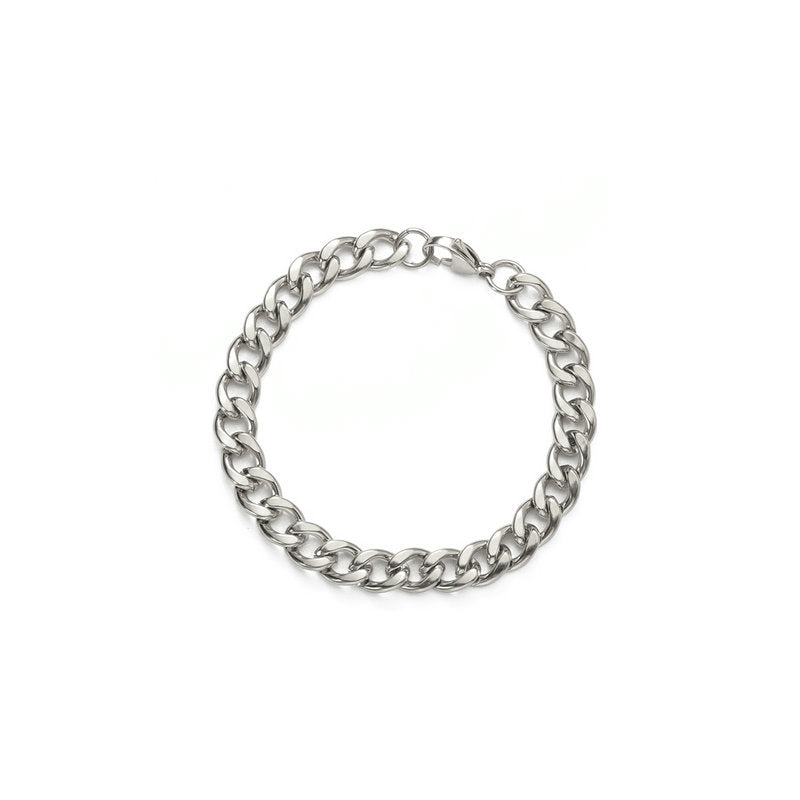 Cuban Chain Bracelet Stainless Steel Geometric Link Jewelry