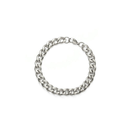 Cuban Chain Bracelet Stainless Steel Geometric Link Jewelry