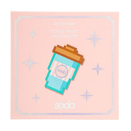 Soda Coffee Magic 4-in-1 Makeup Palette - Contour, Blush, Highlighter &amp; Bronzer for All Skin Tones