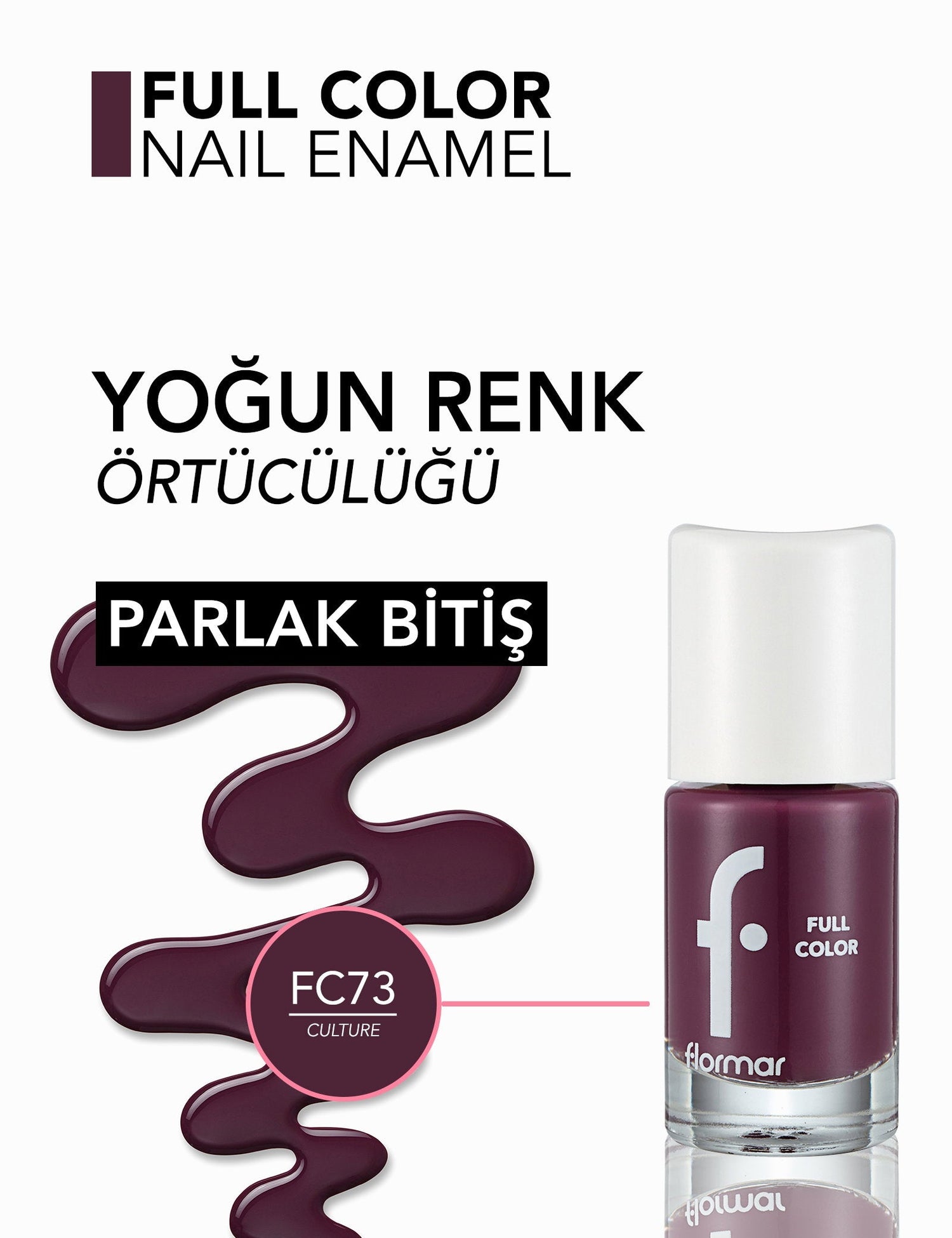 Flormar Full Color High-Pigment Glossy Nail Enamel 8ml