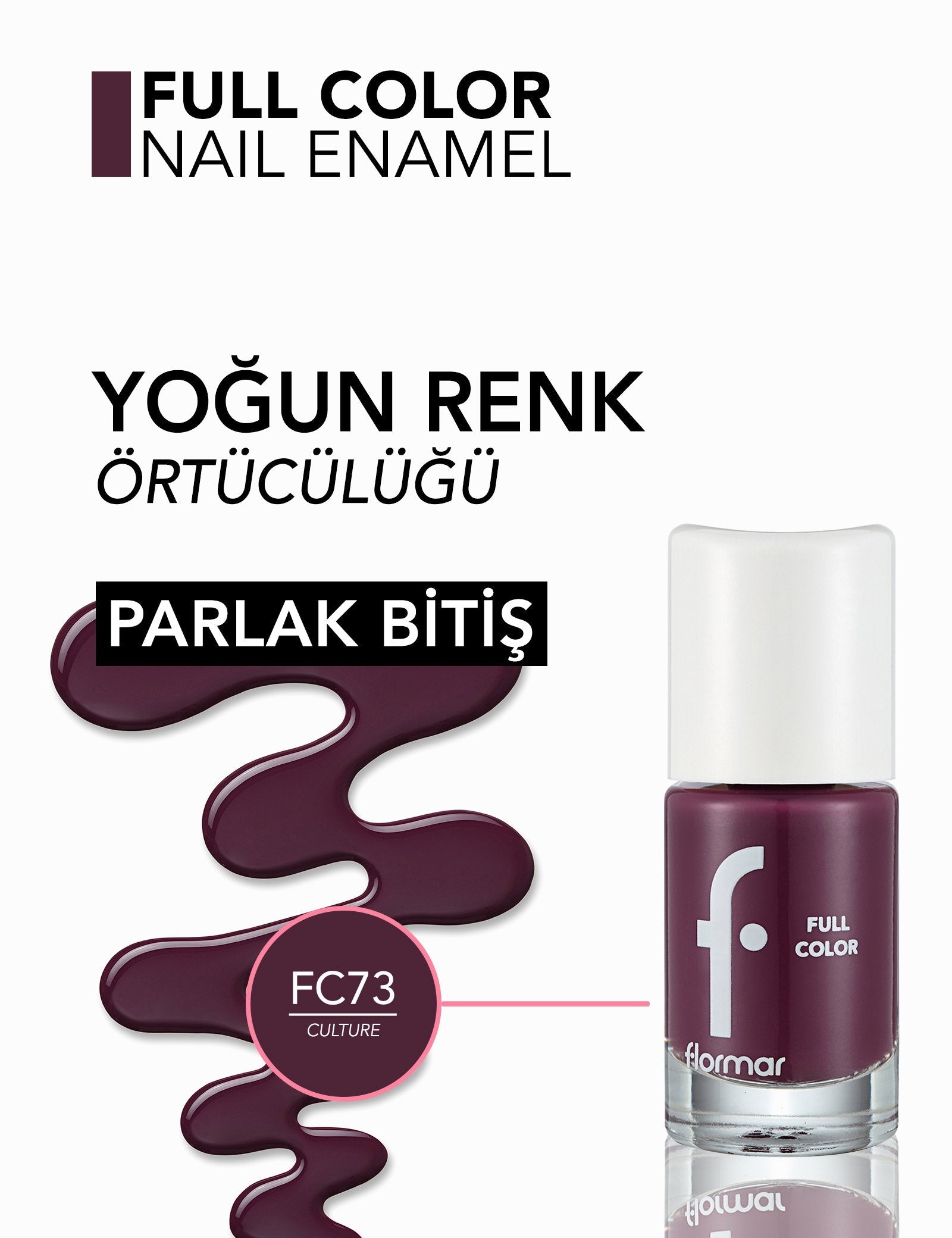 Flormar Full Color High-Pigment Glossy Nail Enamel 8ml