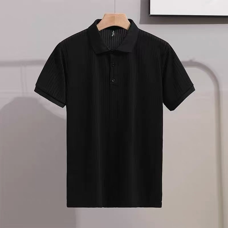 Mens Breathable Ice Silk Polo Shirt