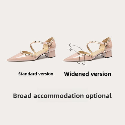 Rivet nude high heels