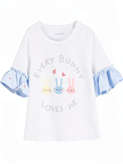 First Impressions Baby Girls Every Bunny Ruffle Top, Size 3/6 Months