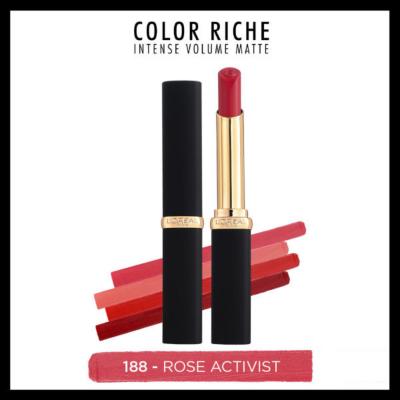 Loreal Paris Color Riche Intense Volume Matte Lipstick - Rose Activist (188) - Moisturizing &amp; Volumizing Matte Finish