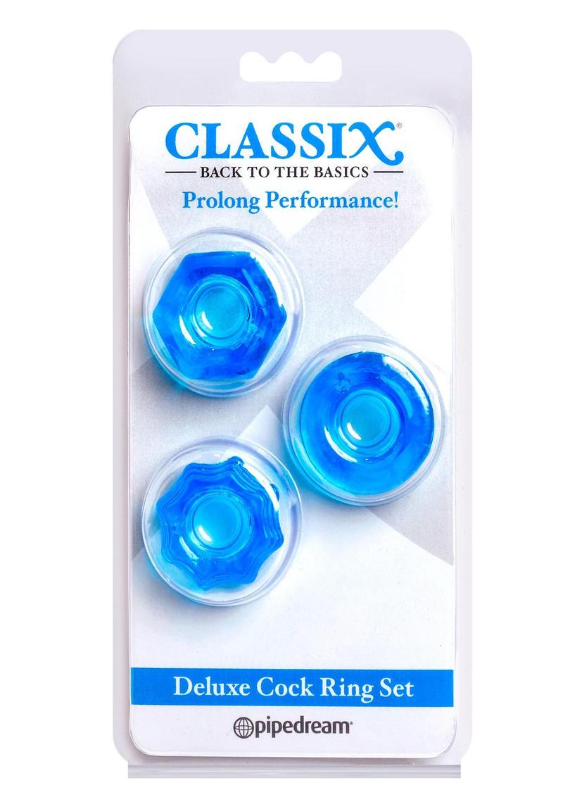 Classix Deluxe Cock Ring Set Prolong Performance