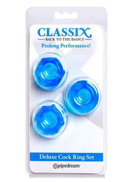 Classix Deluxe Cock Ring Set Prolong Performance