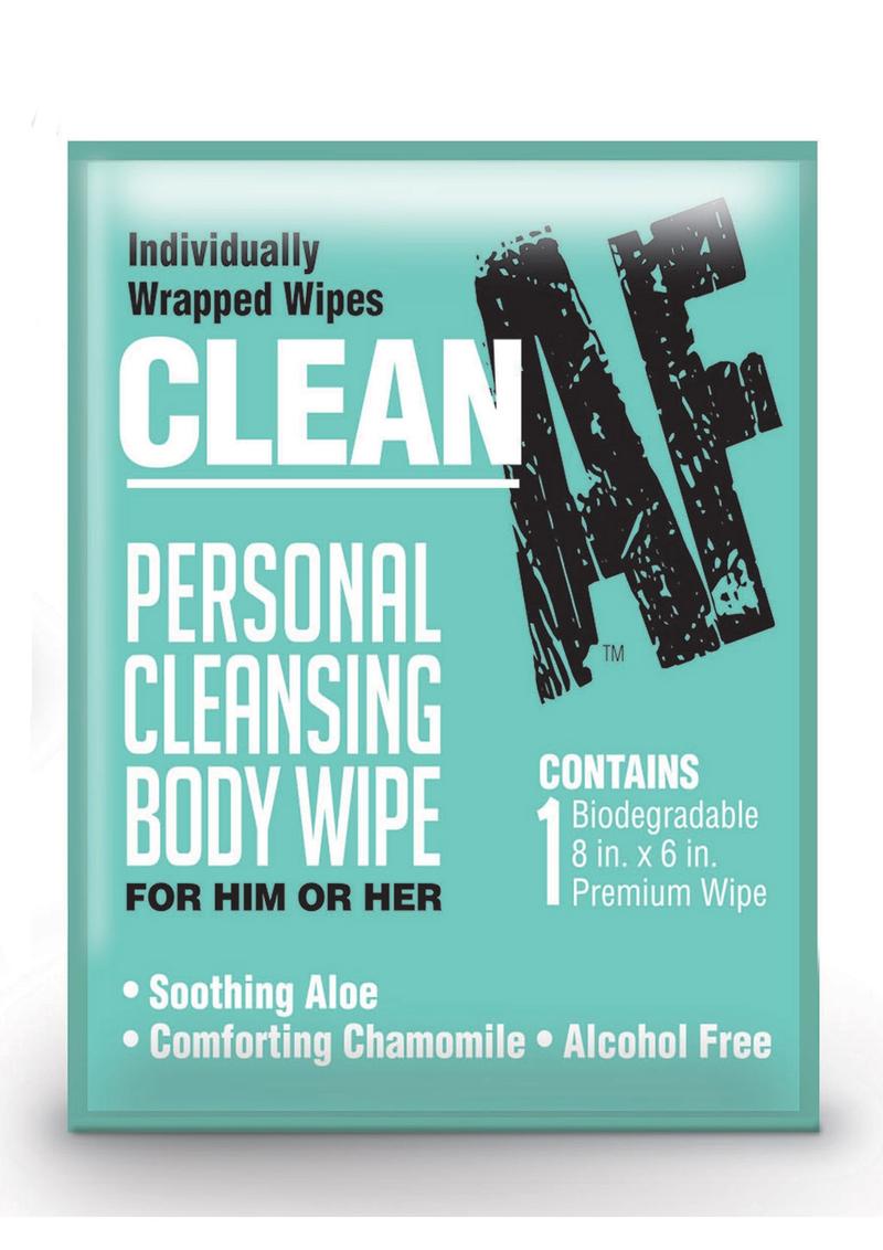Clean AF Personal Cleansing Body Wipes Individually Wrapped